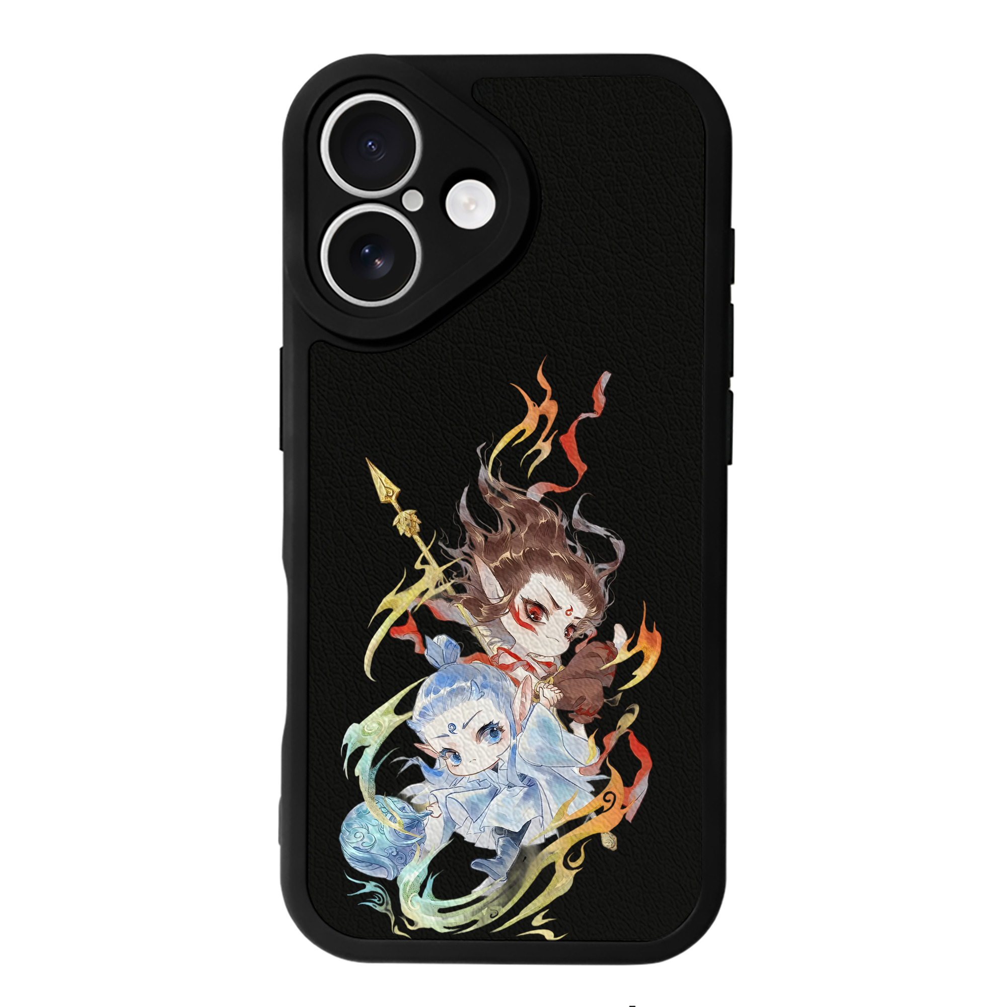 （画像用） Ne Zha 2 ナタ 魔童の大暴れ 【iPhone 16シリーズ対応】シリコンスマホケース（レザー調） 材質：シリコン